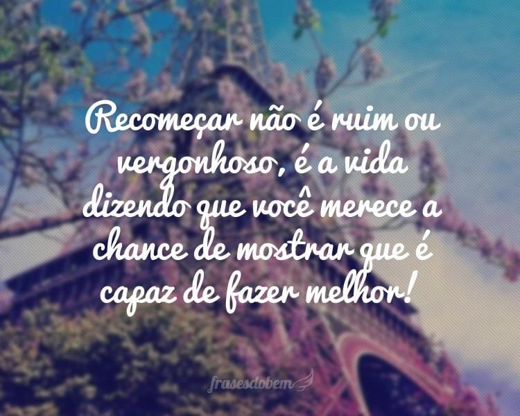 Frases de Recomeço - Página 2 de 6